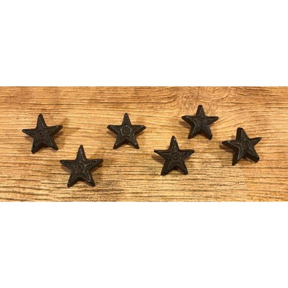 TWO Cast Iron Rustic Star Drawer Pulls 10310 - Picture 5 of 12